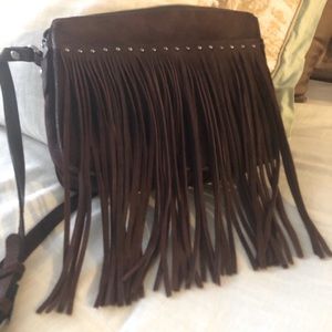 Patricia Nash Suede Fringe Handbag